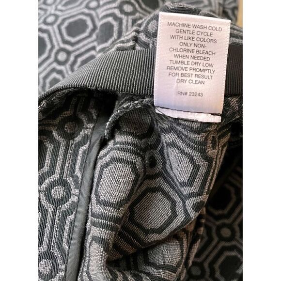 NWT New York & Company Geometric Print Pencil Skirt with Ribbon Detailing - Picture 8 of 10